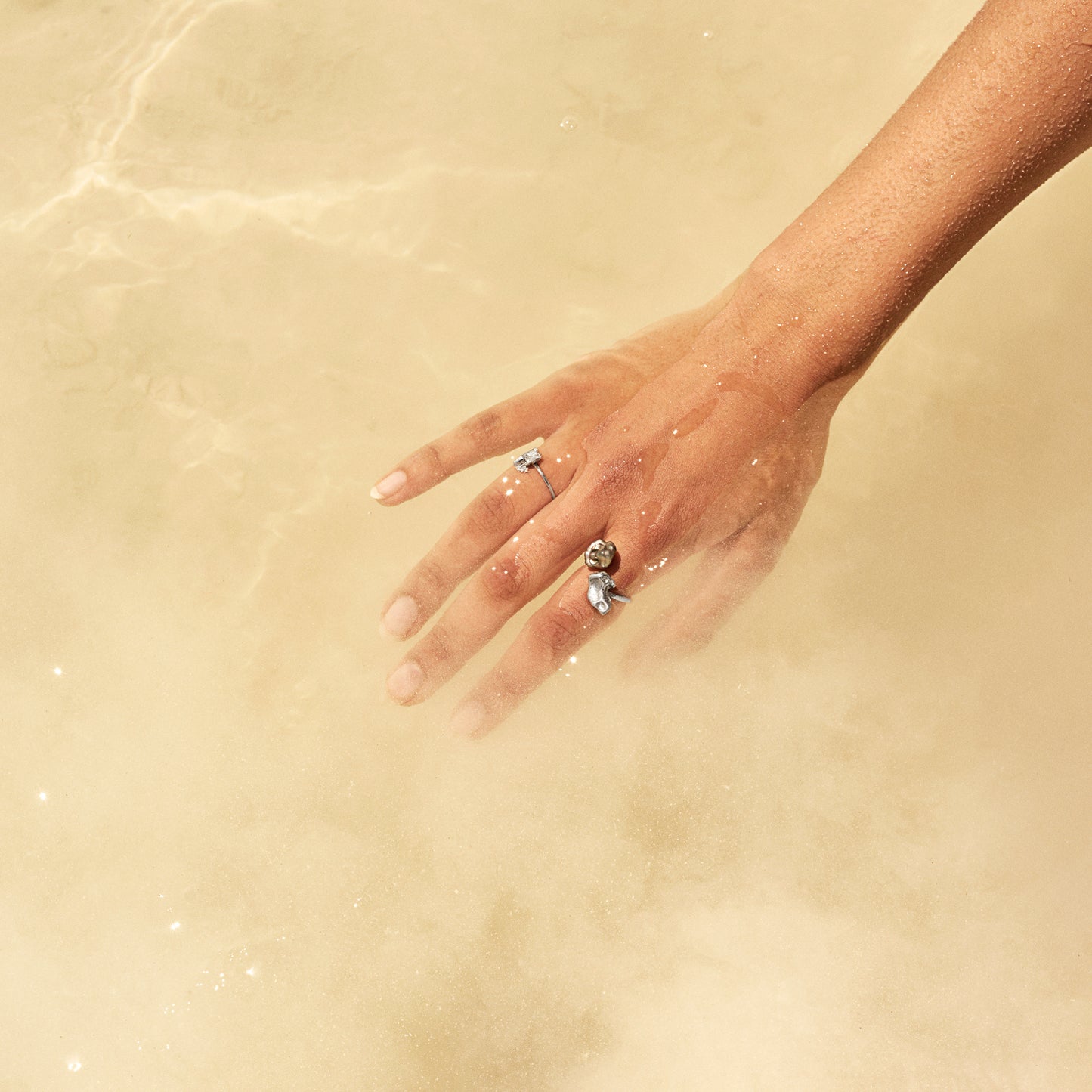 Organic Keshi Pearl Ring