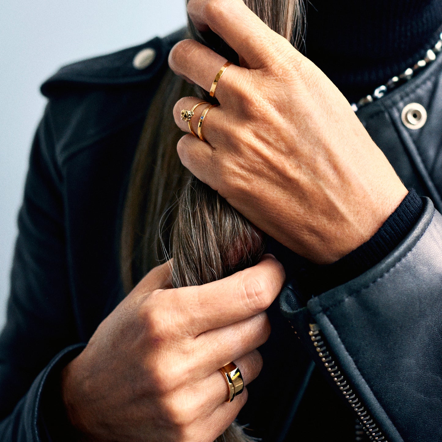 Hammered Ring 14k gold