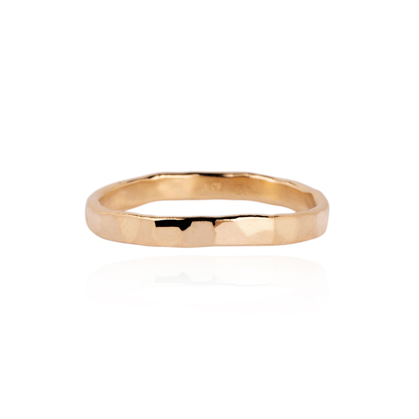 Hammered Ring 14k gold