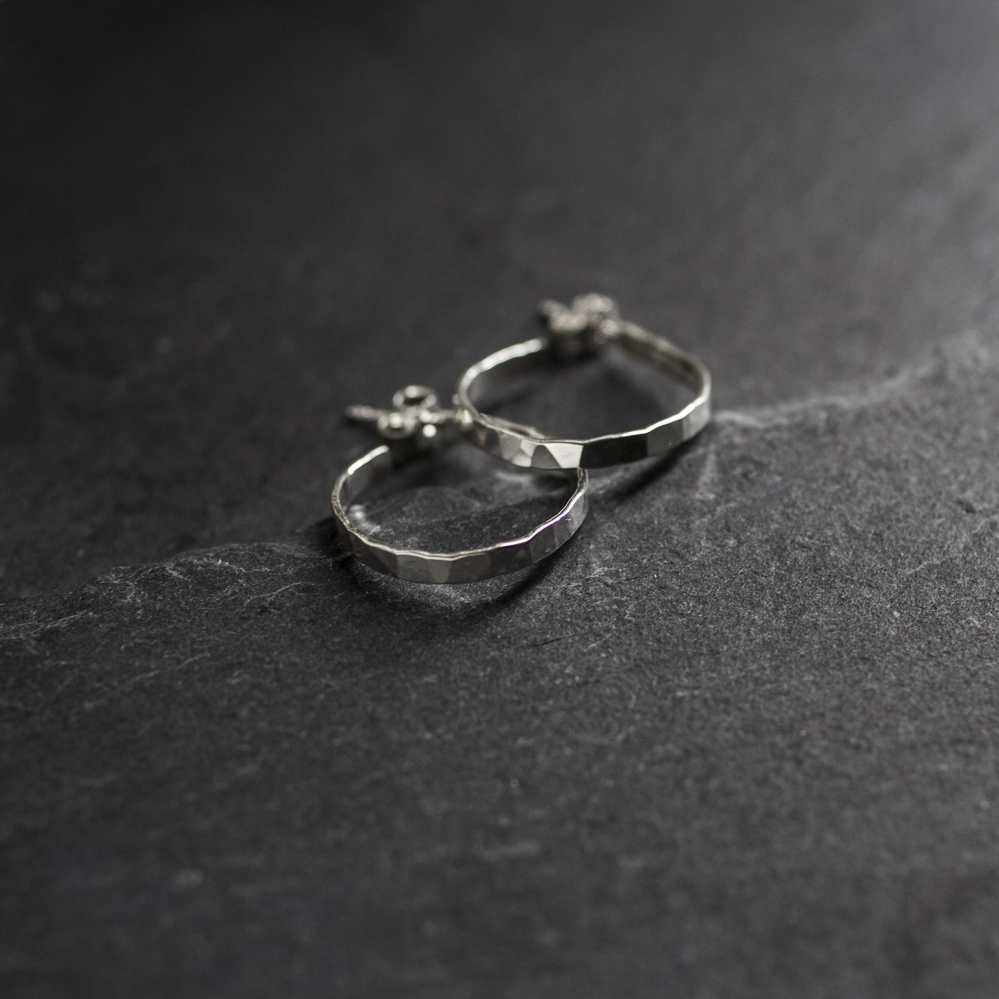 Hammered Earrings Big