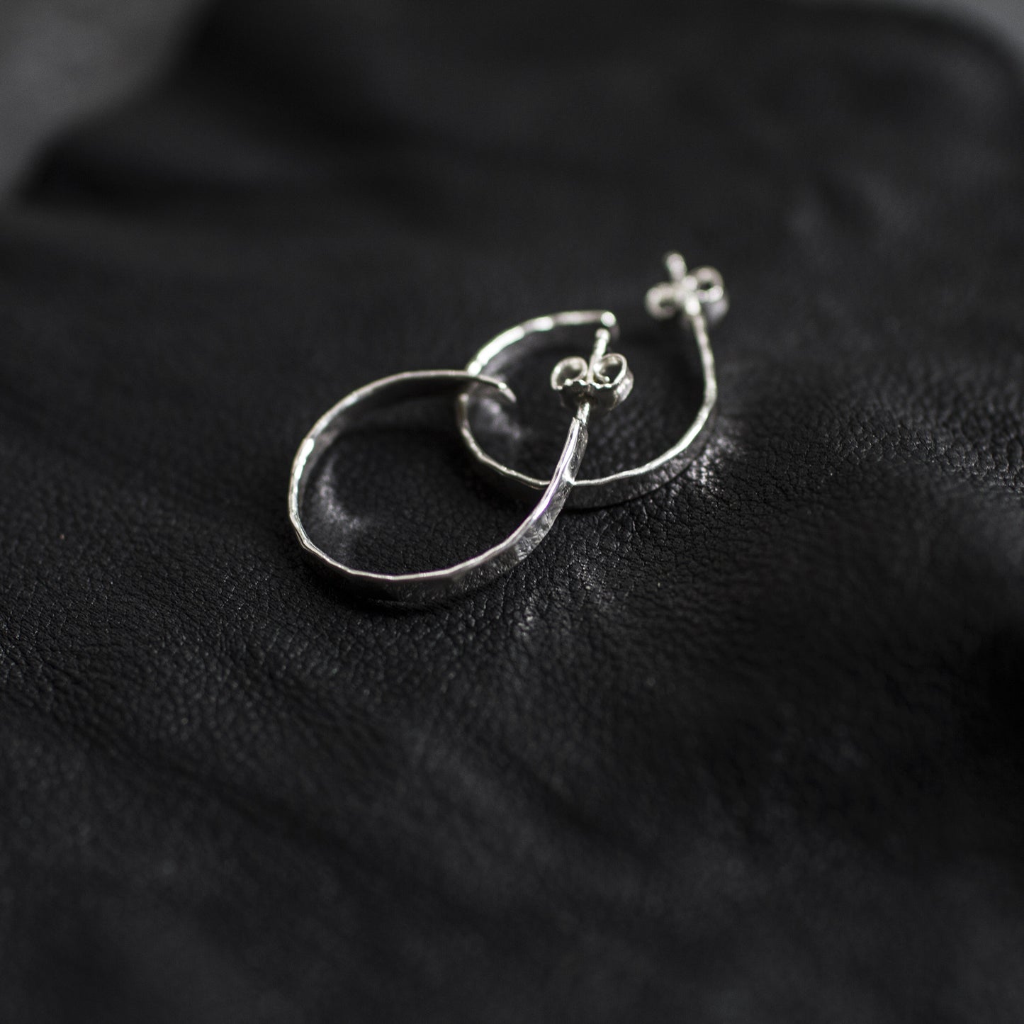 Hammered Earrings Big