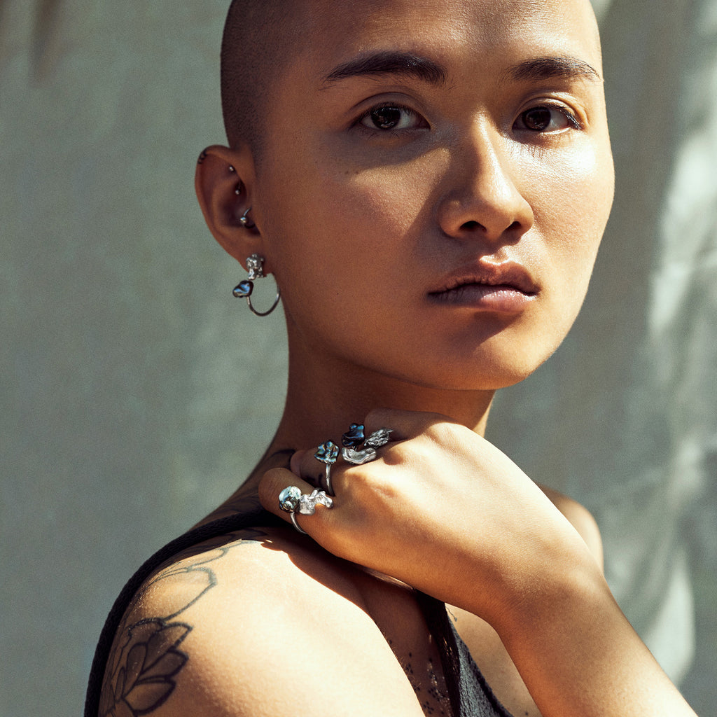 Organic Keshi Pearl Earpieces