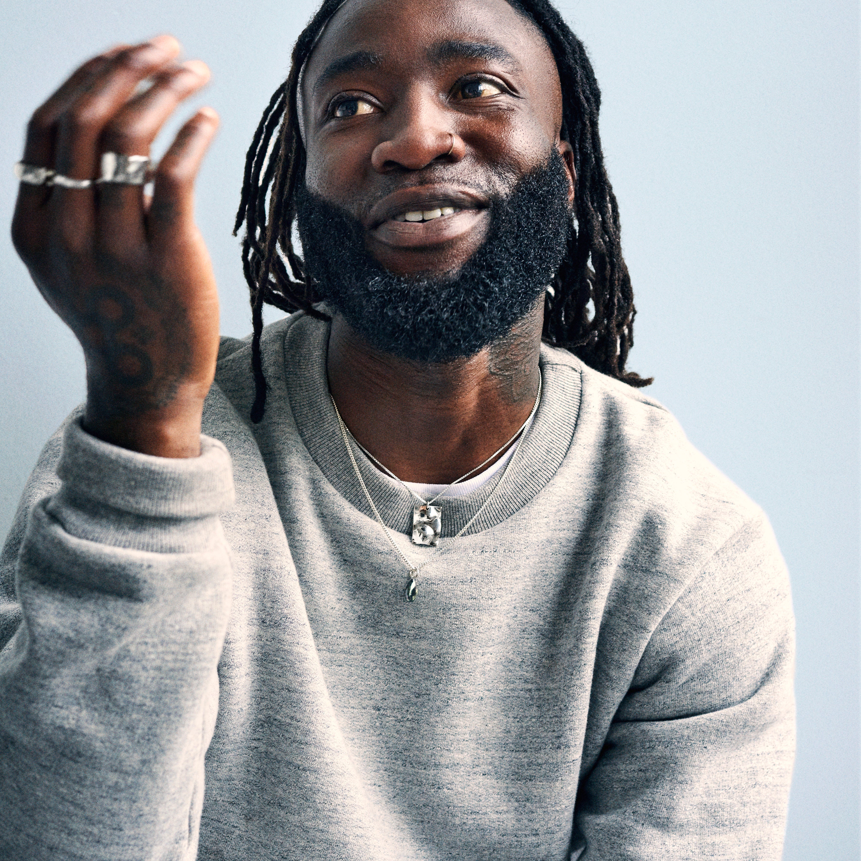 Keshi Pearl Necklace Silver