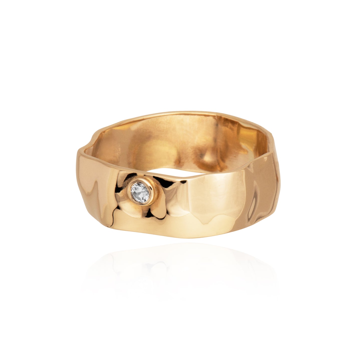 Imperfection Ring 14k gold w. natural gemstone
