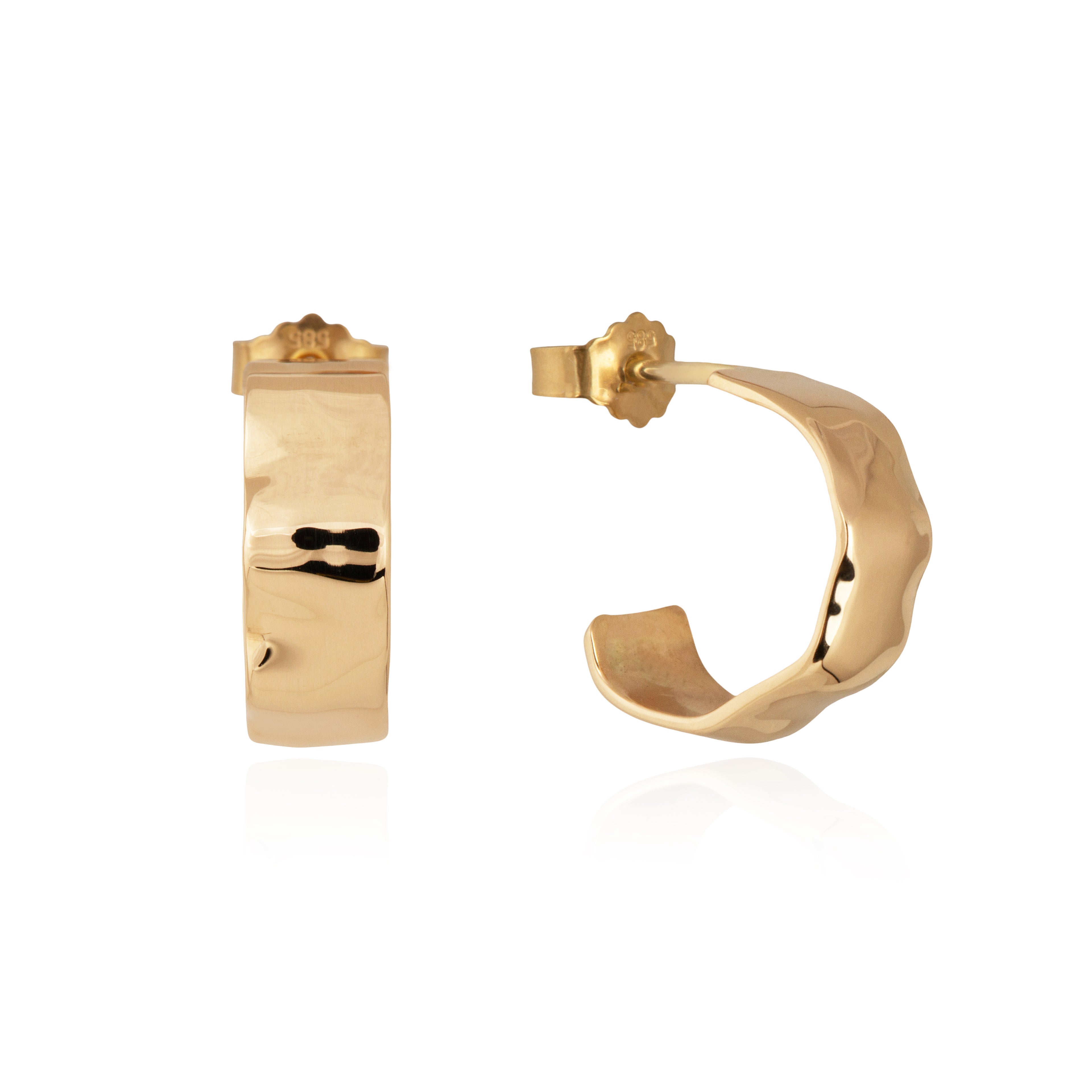 Imperfection Hoops 14k gold