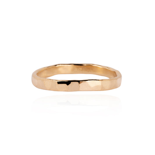 Hammered Ring 14k gold