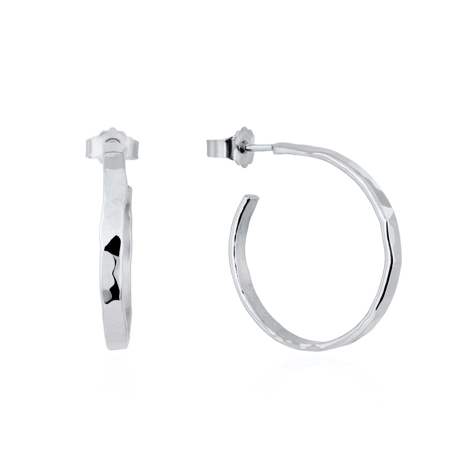 Hammered Earrings Big