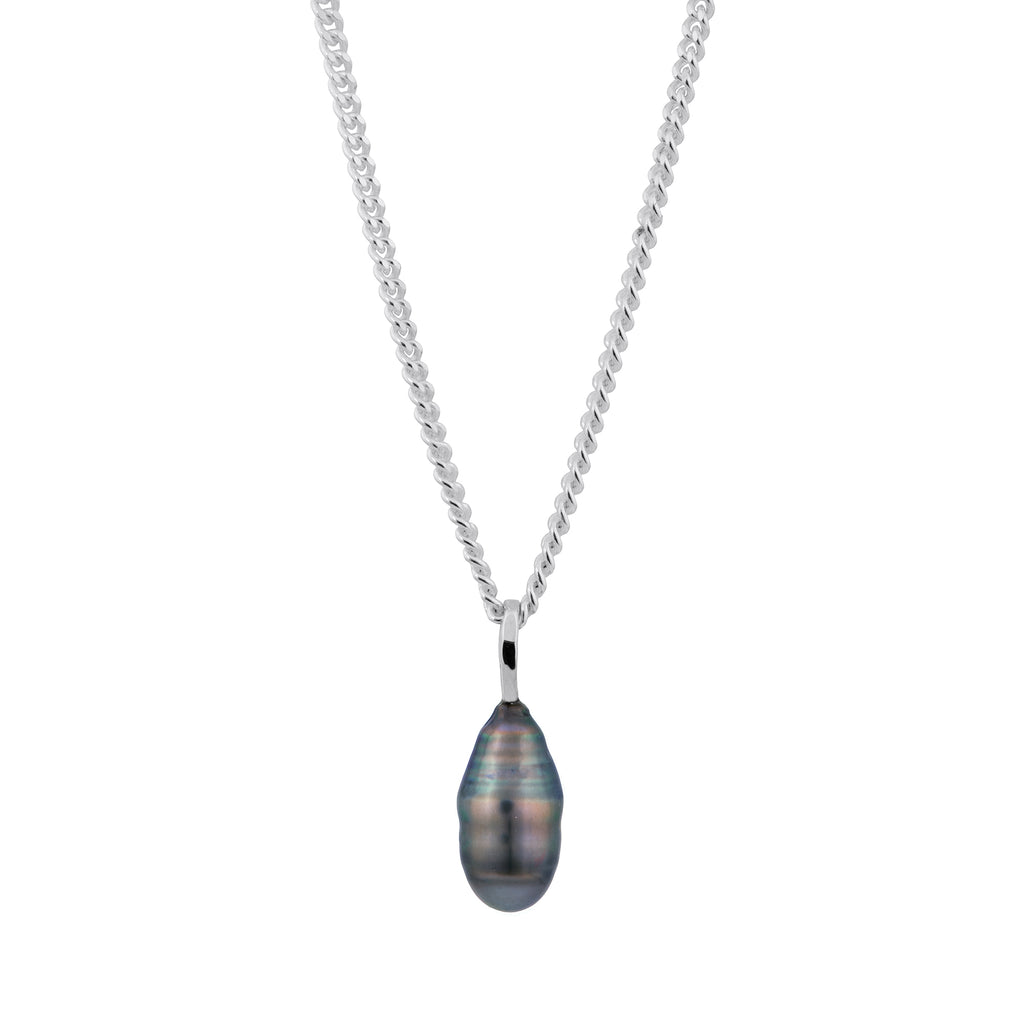 Keshi Pearl Necklace Silver