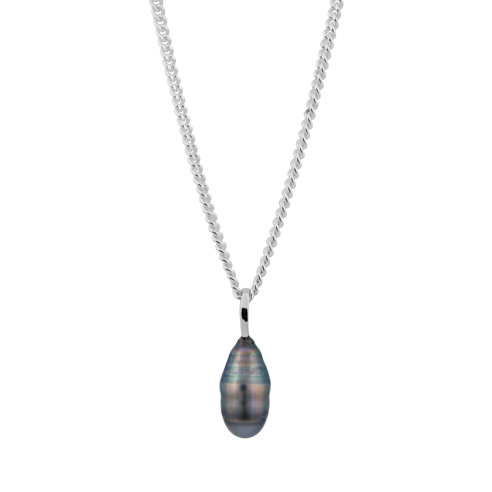 Keshi Pearl Necklace Silver