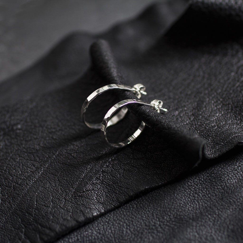 Hammered Earrings Big