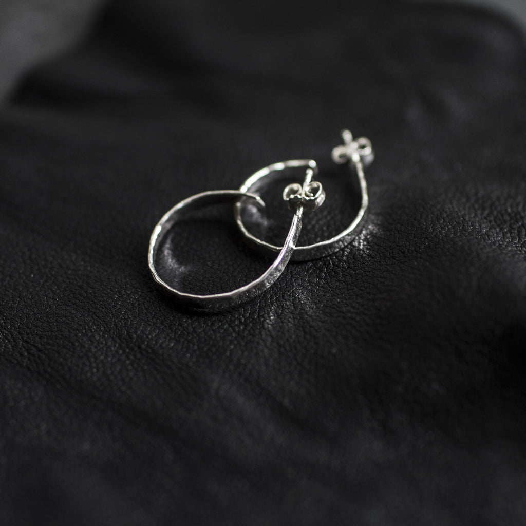 Hammered Earrings Big