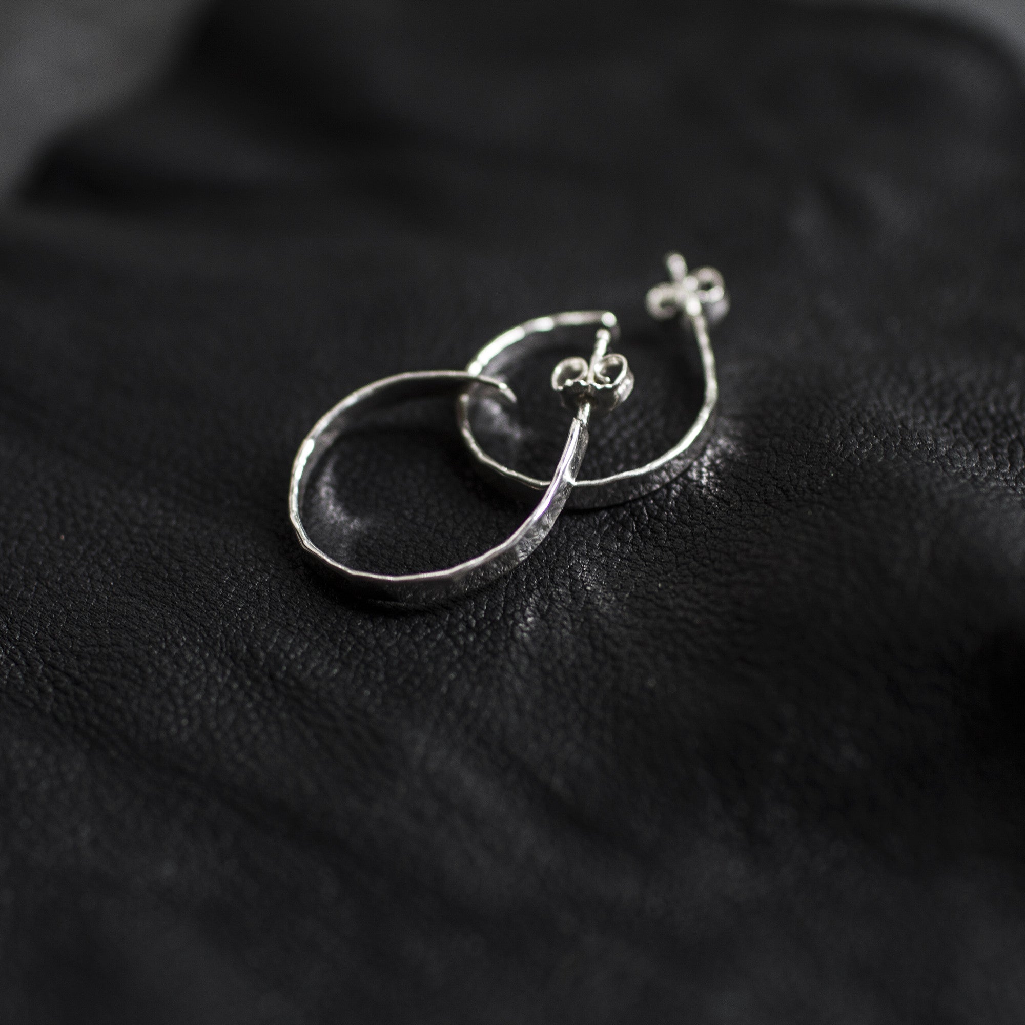 Hammered Earrings Big