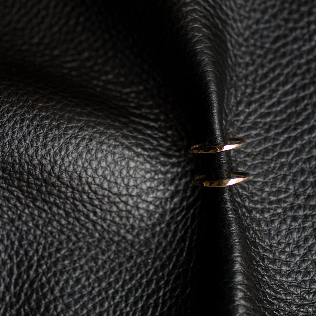 Onepoint Hammered Earrings 14k gold