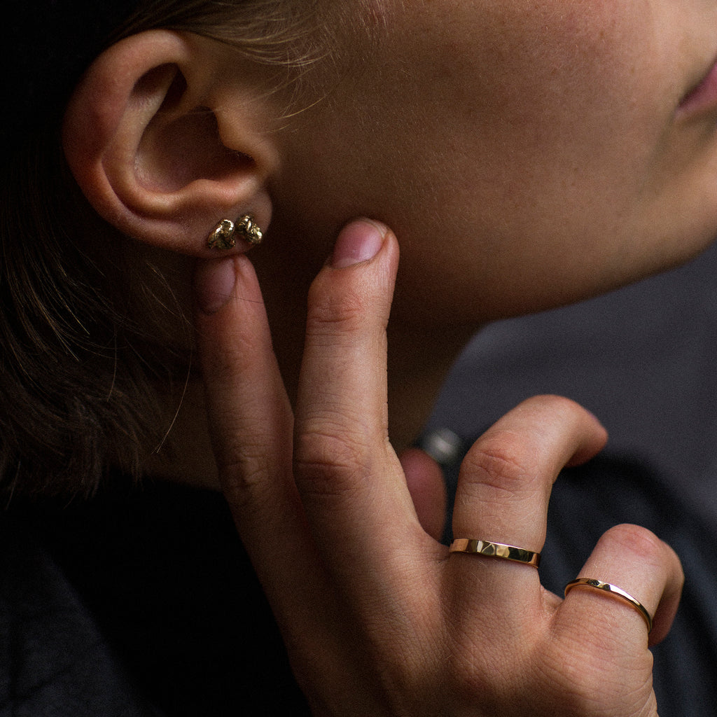 Hammered Ring 14k gold