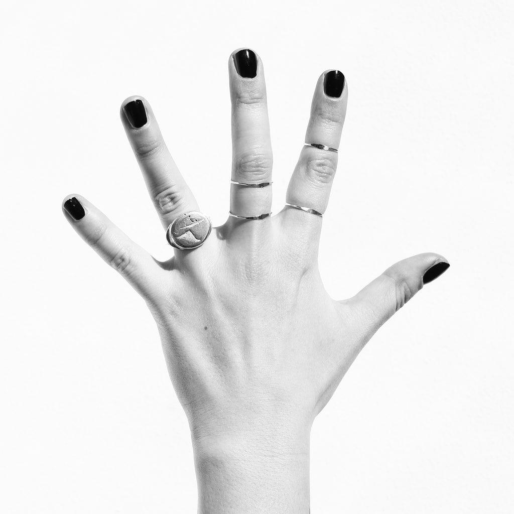 Onepoint Hammered Ring 0.1