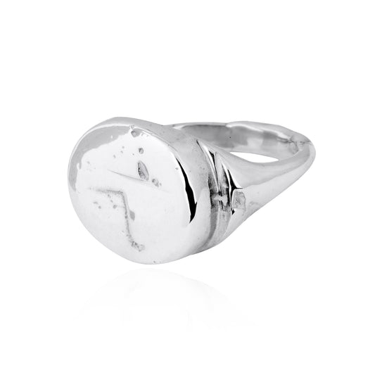 Moulded Round Signet Ring