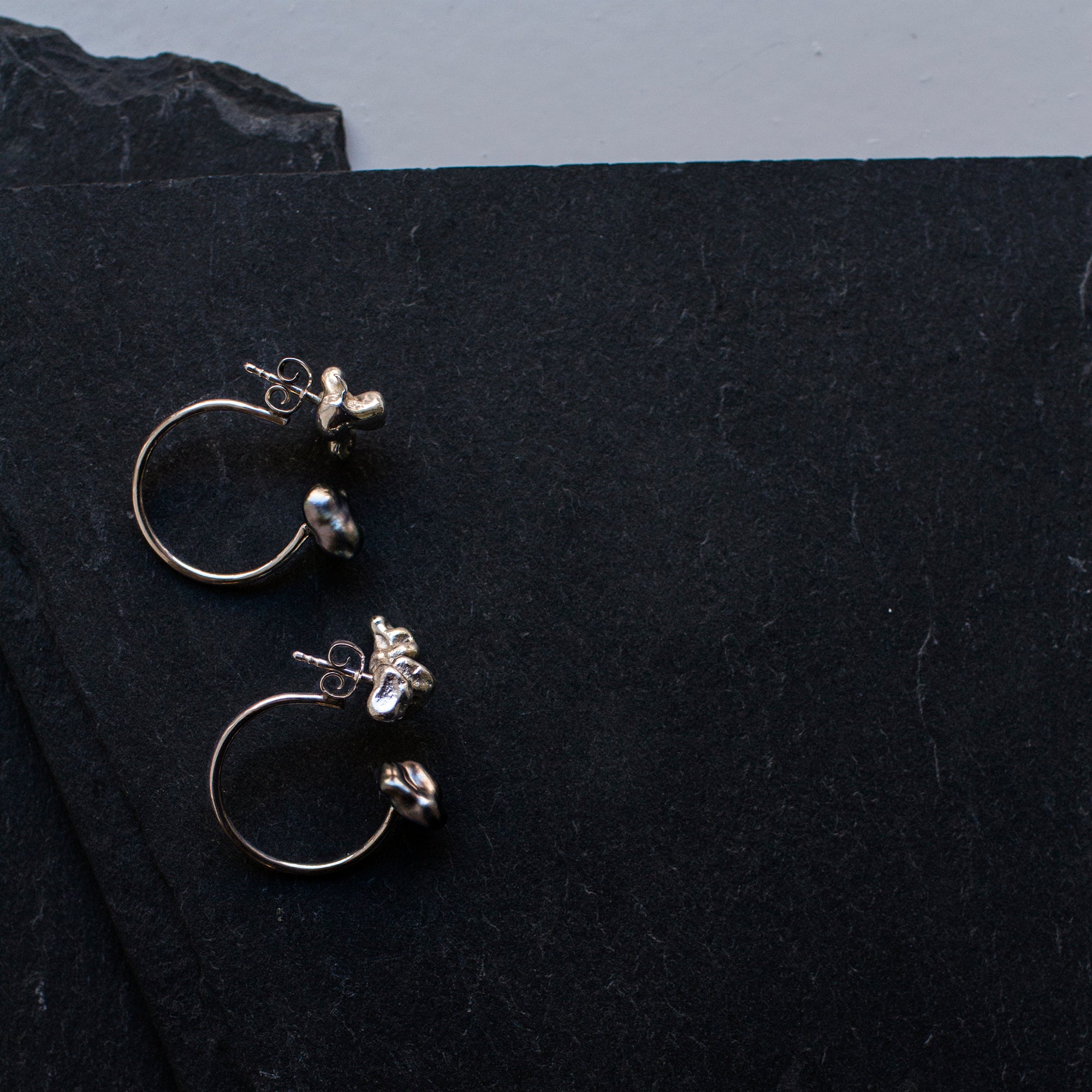 Organic Keshi Pearl Earpieces