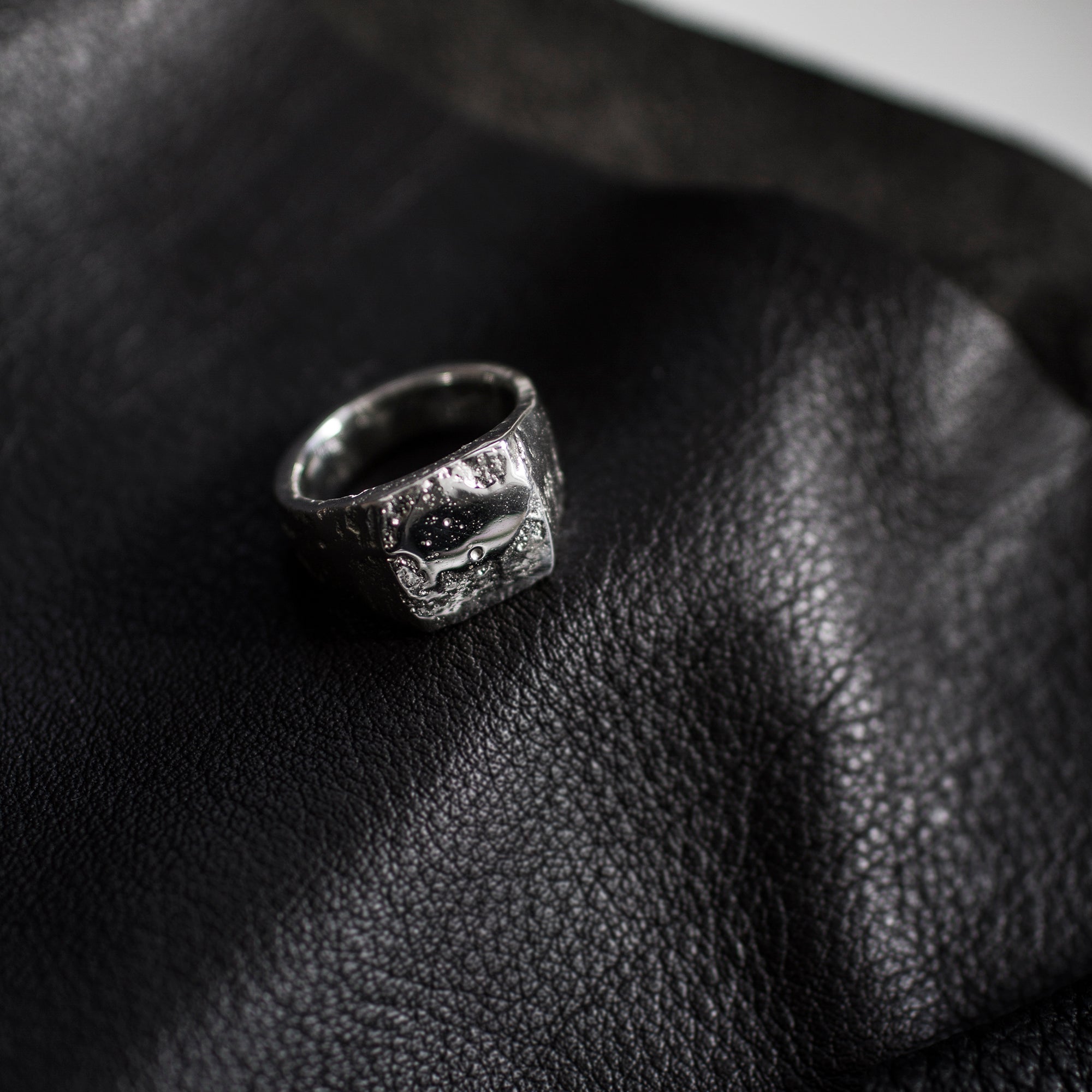 Moulded Square Signet Ring